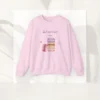 Doceur sweatshirt with macaroon design on Gildan 18000 - Light Pink Flatlay