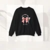 It’s Not Me It’s You sweatshirt with bow and champagne glass design on Gildan 18000 crewneck - Black Flatlay