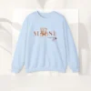 Muse Energy Sweatshirt with bow design on Gildan 18000 - Light Blue Flatlay
