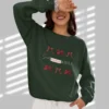 Sweet but never subtle sweatshirt with bow design on Gildan 18000 - Forest Green