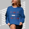 Sweet but never subtle sweatshirt with bow design on Gildan 18000 - Royal