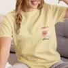 Alfresco Bliss Tee with picnic design on Comfort Colors 1717 - Butter Front