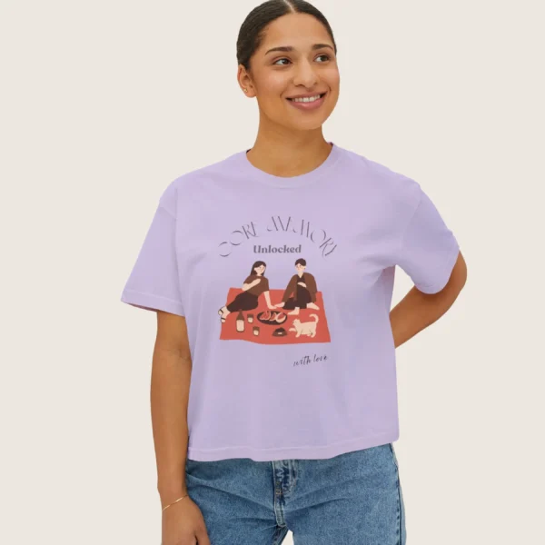 Core Memory Unlocked Aesthetic Tee with picnic design on CC3023 - Orchid
