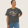 My Cozy Universe Tee with books, candle, couch, bow design on CC3023 - Pepper