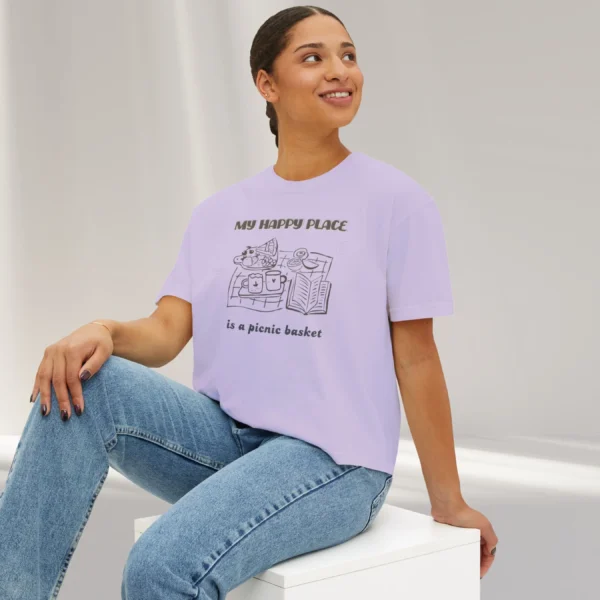 My Happy Place t-shirt with picnic design on CC3023 - Orchid Sitting