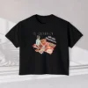 Queen of Picnic Blankets Tee with picnic girl illustration on Comfort Colors 3023 - Black Flatlay