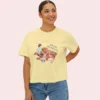 Queen of Picnic Blankets Tee with picnic girl illustration on Comfort Colors 3023 - Butter