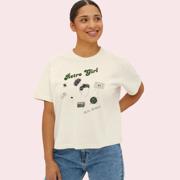 Retro Girl Vintage Aesthetic design on CC3023 - Ivory