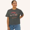 Snug Enthusiast Tee with cozy doodle graphics on Comfort Colors 3023 - Pepper
