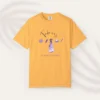 Tender is my superpower Tee with watercolour girl design on comfort colors 1717 - Citrus Flatlay