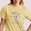 Tender is my superpower Tee with watercolour girl design on comfort colors 1717 - Butter