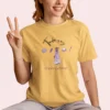 Tender is my superpower Tee with watercolour girl design on comfort colors 1717 - Citrus