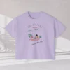 This Feels Like Forever Tee with picnic couple illustration on Comfort Colors 3023 - Orchid Flatlay