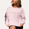 Signed, Still Yours embroidered Gildan 18000 sweatshirt by Bhoomkins - Light Pink
