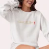 Signed, Still Yours embroidered Gildan 18000 sweatshirt by Bhoomkins - White