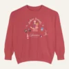 Stolen Hearts Parisian Style Comfort Colors sweatshirt – romantic French graphic crewneck by Bhoomkins - Crimson Flatlay