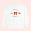 A little Love for Ordinary Days Comfort Colors graphic sweatshirt by Bhoomkins - White Flatlay